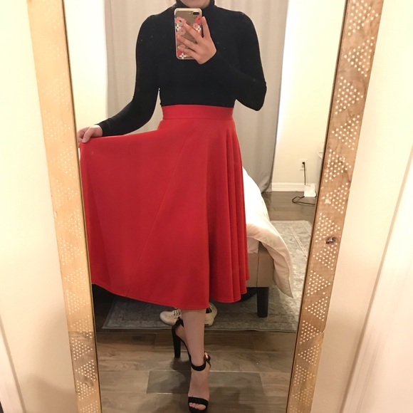 ASOS Dresses & Skirts - Red midi skirt
